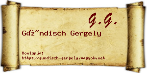 Gündisch Gergely névjegykártya